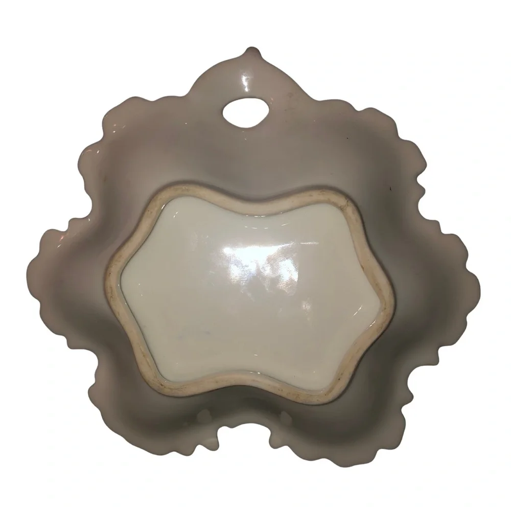 Vintage Hand-Painted Porcelain Trinket Dish — Signed 1976 — Shabby Cottage Chic🌸
